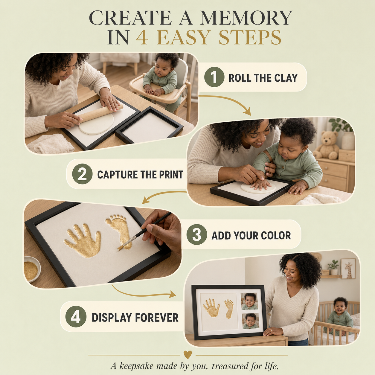 Tiny Imprints™ Baby Handprint & Footprint Keepsake Kit